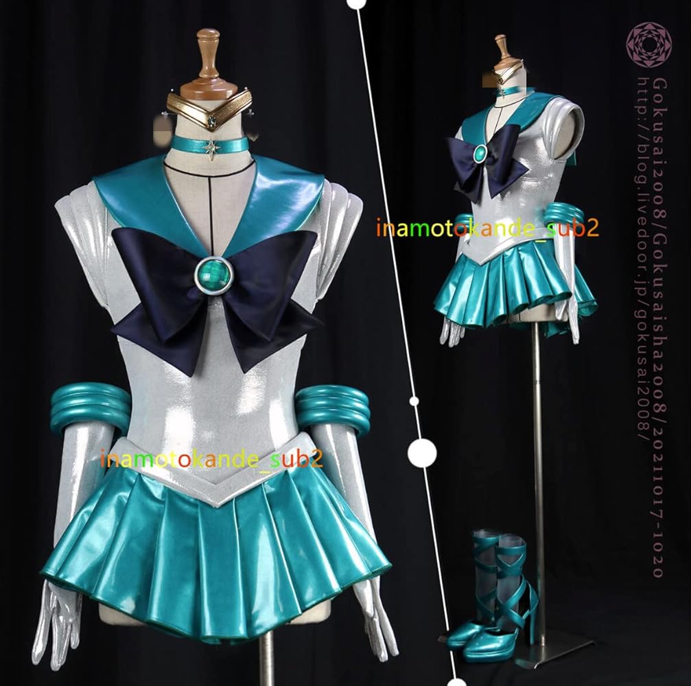 【富士達製】セーラーネプチューン　コスプレ　ウィッグ、靴、変身ロッド、ミラー付き 61+v0DwxRtL._UY1000_.jpg